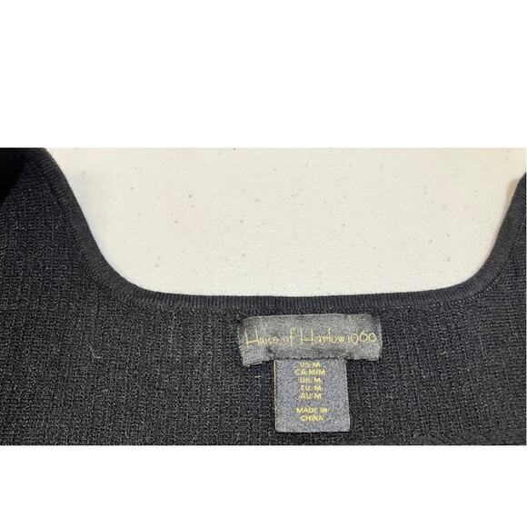 House of Harlow - Sculpt Contour Ribbed Crop Top Black Women's Size Medium - Picture 6 of 8